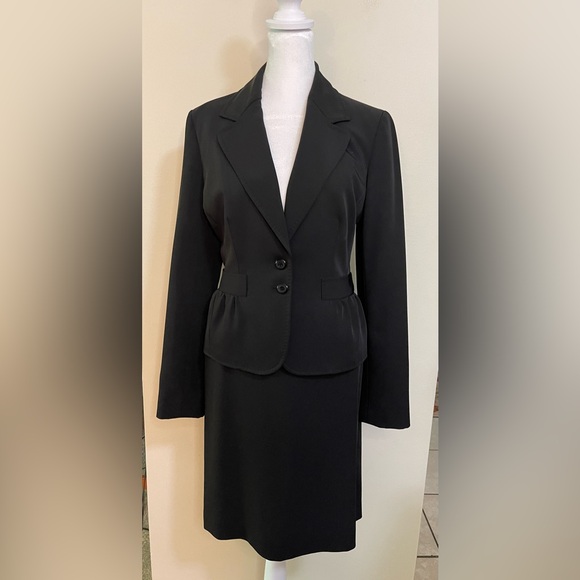 Nine West Women’s Suit 2 Pieces Set Black Jacket Blazer & Skirt Size 2 - Picture 16 of 17